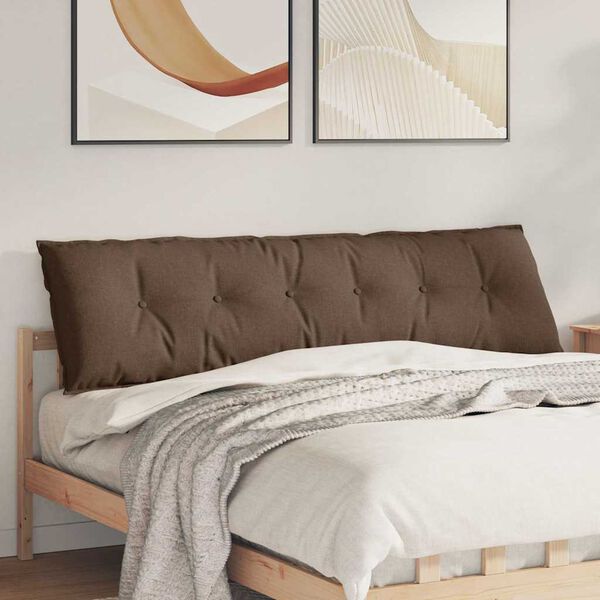 vidaXL Coussin de Dos Marron 180 x 19 x 50 cm tissu