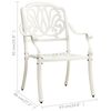 vidaXL Ensemble de bistro 5 pcs Aluminium coul&eacute; Blanc