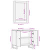 vidaXL Ensemble d'armoires de bain 2 pcs marron noir bois de manguier