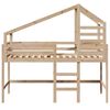 vidaXL Lit superpos&eacute; avec &eacute;chelle et toit sans matelas 90x190 cm
