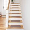 vidaXL Tapis Antid&eacute;rapants pour Escaliers 15 pcs Marron clair