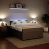 vidaXL Sommier &agrave; lattes de lit et matelas Gris clair 160x200cm Velours