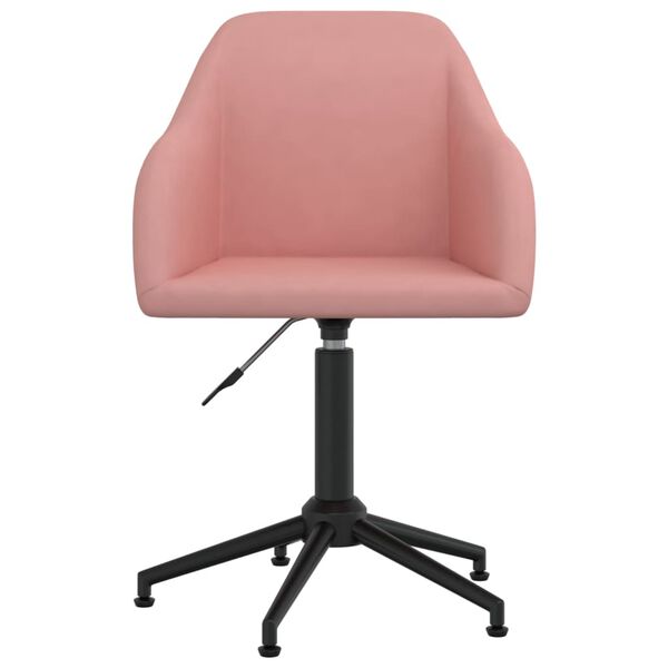 vidaXL Chaises pivotantes &agrave; manger lot de 6 rose velours