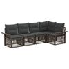 vidaXL Ensemble de canap&eacute; de jardin 5 pc Gris polyrotin