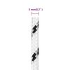 vidaXL Corde de bateau tress&eacute; Blanc 5 mmx25 m Polyester