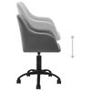 vidaXL Chaises pivotantes &agrave; manger lot de 4 Gris clair Tissu