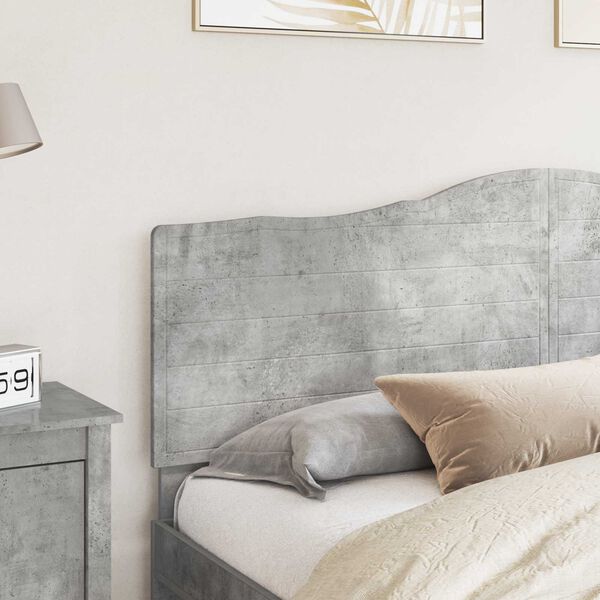 vidaXL T&ecirc;te de lit Gris b&eacute;ton 200 cm Bois d'ing&eacute;nierie