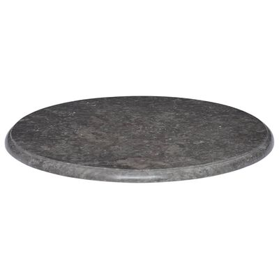 vidaXL Dessus de table Noir Ø60x2,5 cm Marbre
