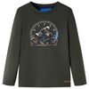 T-shirt enfants &agrave; manches longues kaki 128
