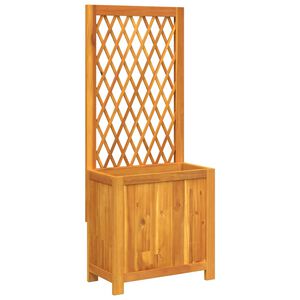 vidaXL Jardini&egrave;re avec treillis 55x29,5x132 cm bois massif d'acacia