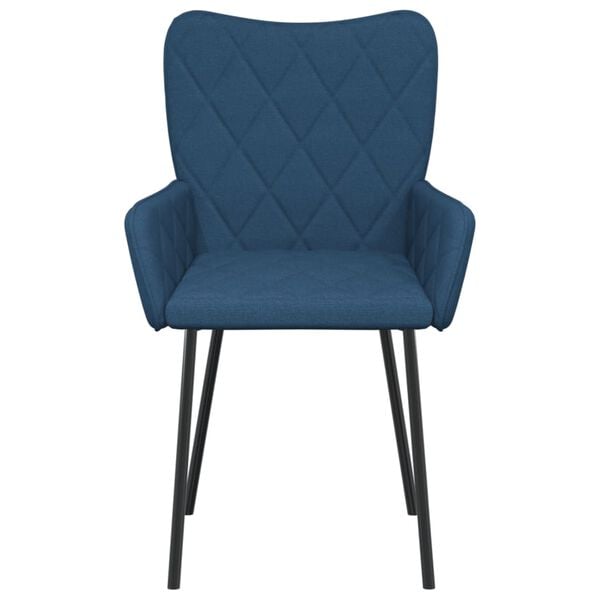 vidaXL Chaises à manger lot de 2 bleu tissu