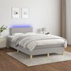 vidaXL Sommier &agrave; lattes de lit matelas LED Gris clair 120x200 cm Tissu