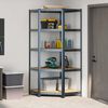 vidaXL &Eacute;tag&egrave;re d'angle &agrave; 5 niveaux Anthracite Acier bois d'ing&eacute;nierie
