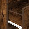 vidaXL Table de chevet avec 2 tiroirs ch&ecirc;ne fum&eacute; 36x36x68 cm
