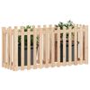 vidaXL Lit sur&eacute;lev&eacute; de jardin design de cl&ocirc;ture 150x50x70cm pin massif