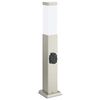 vidaXL Borne lumineuse avec sortie 50 cm en acier inoxydable IP44