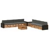 vidaXL Ensemble de canap&eacute;s d'ext&eacute;rieur 9 pc Naturel et Anthracite