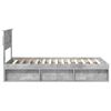 vidaXL Cadre de lit Gris B&eacute;ton 100 x 200 cm Bois de pin massif
