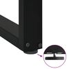 vidaXL Pieds de table &agrave; manger en U 3 pi&egrave;ces Noir 100 x (72-73) cm Acier