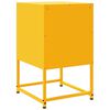 vidaXL Table de chevet jaune moutarde 36x39x60,5 cm acier