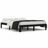 vidaXL Cadre de lit sans matelas noir bois massif 150x200 cm