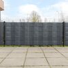 vidaXL Paravents de balcon 10 pcs anthracite 255x19 cm r&eacute;sine tress&eacute;e