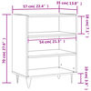 vidaXL Buffet blanc 57x35x70 cm bois d&rsquo;ing&eacute;nierie