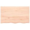 vidaXL Comptoir de salle de bain 100x60x(2-6)cm bois massif non trait&eacute;
