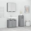 vidaXL Ensemble d'armoires de salle de bain 3 pcs sonoma gris