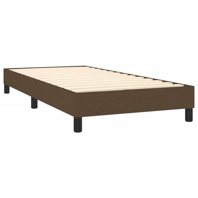 vidaXL Sommier à lattes de lit avec matelas Marron foncé 80x200 cm