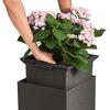 LECHUZA Jardini&egrave;re CANTO Stone 40 High ALL-IN-ONE Noir graphite
