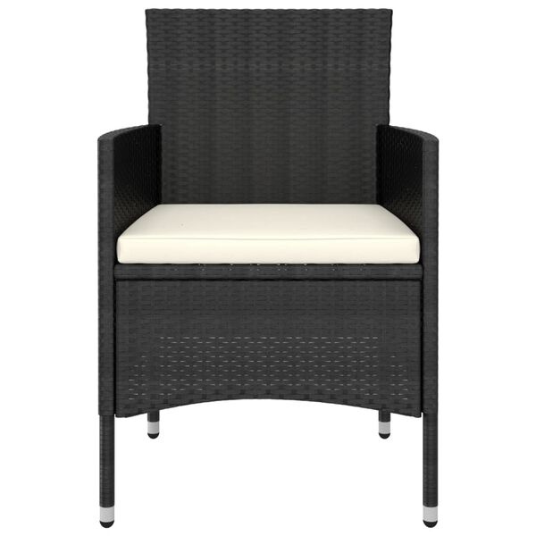 vidaXL Salon de jardin 5 pcs R&eacute;sine tress&eacute;e Noir
