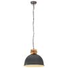 vidaXL Lampe suspendue industrielle Gris Rond 50 cm E27 Manguier