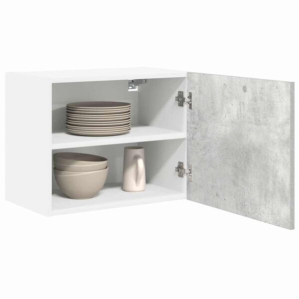 vidaXL Armoire suspendue 2 pcs Gris b&eacute;ton et Blanc 50 x 31 x 40 cm