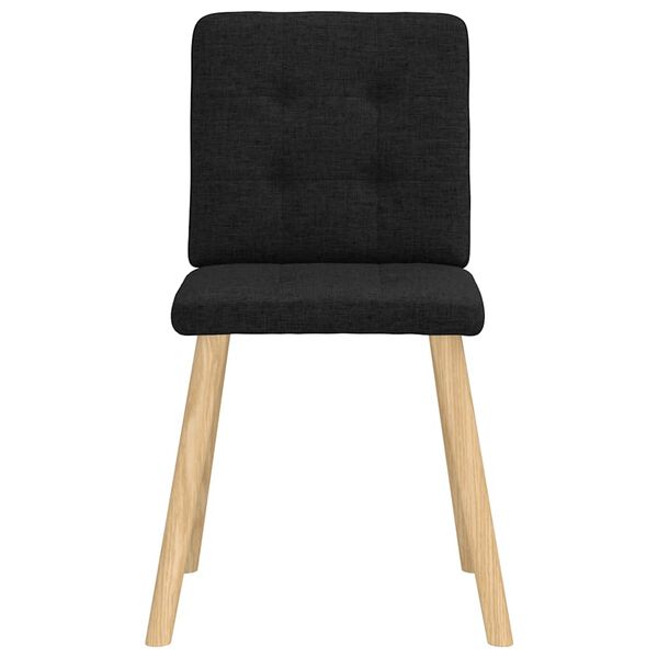 vidaXL Chaises &agrave; manger lot de 2 noir tissu