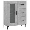 vidaXL Buffet haut Gris b&eacute;ton 69,5x34x180 cm Bois d'ing&eacute;nierie