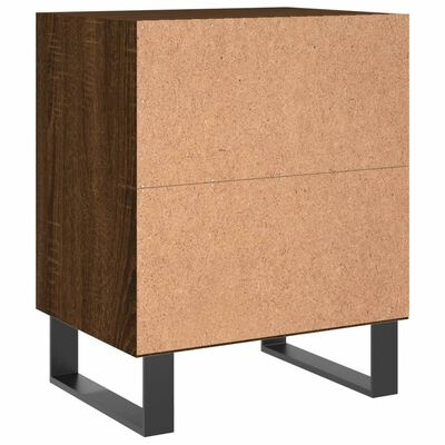 vidaXL Tables de chevet 2pcs chêne marron 40x30x50cm bois d'ingénierie
