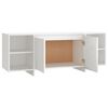 vidaXL Meuble TV blanc 130x35x50 cm bois d'ing&eacute;nierie