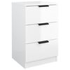 vidaXL Tables de chevet 2 pcs blanc brillant 40x36x65 cm