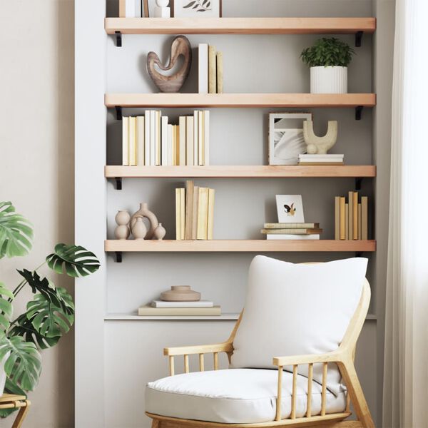 vidaXL &Eacute;tag&egrave;re murale 100x20x4 cm bois massif de h&ecirc;tre