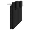 vidaXL Coussin de t&ecirc;te de lit Viana noir 140 cm similicuir