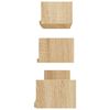 vidaXL &Eacute;tag&egrave;res murales 3 pcs Ch&ecirc;ne sonoma Bois d'ing&eacute;nierie