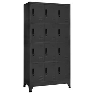 vidaXL Armoire &agrave; casiers Anthracite 90x45x180 cm Acier