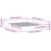 vidaXL Cadre de lit Brun cire 140 x 210 cm Pin massif