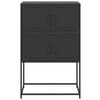 vidaXL Buffet noir 68,5x38,5x107 cm acier