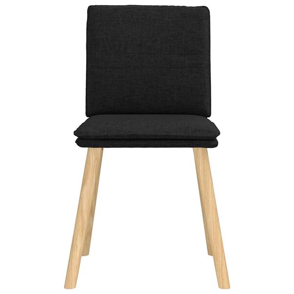 vidaXL Chaises à manger lot de 4 noir tissu