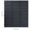 vidaXL Kit de bacs de stockage et panneaux muraux 136pcs rouge et noir