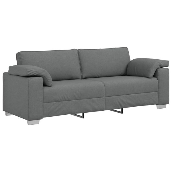 vidaXL Canap&eacute; Gris fonc&eacute; 219 x 80 x 82 cm tissu