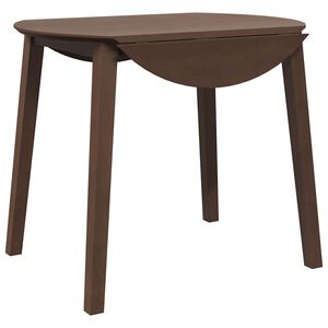 vidaXL Table &agrave; manger marron bois massif et caoutchouc