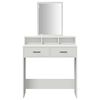 vidaXL Table de Toilette Blanc 79 x 41 x 140 cm Bois d'ing&eacute;nierie